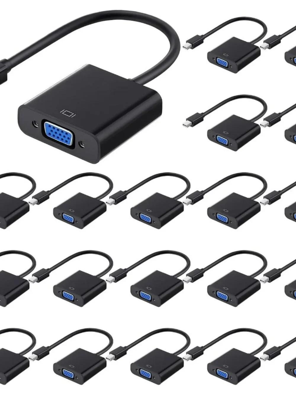 20 Pcs Mini Display Port to VGA Adapter, DP to VGA Adapter Displayport to VGA Ad